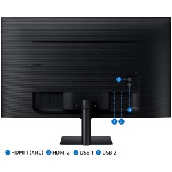 SAMSUNG M5 Series 27-Inch FHD 1080p Smart Monitor & Streaming TV (Tuner-Free), Netflix, HBO, Prime Video, & More, Apple Airplay, Bluetooth, Built-in Speakers, Remote Included (LS27AM500NNXZA)