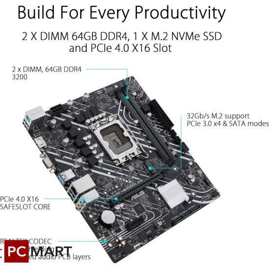 ASUS PRIME H610M-K D4 ARGB Motherboar