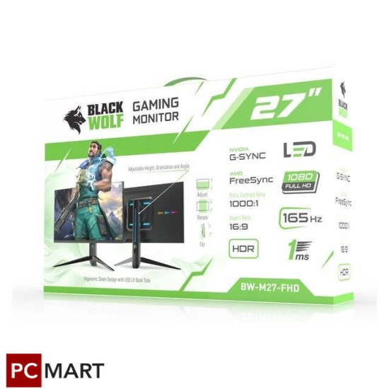 Black Wolf: Gaming Monitor 27" Full HD (New Model)