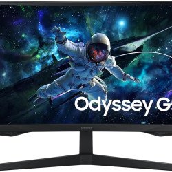 شاشة ألعاب منحنية Odyssey G5 G55C QHD من سامسونج مقاس 32 بوصة، ومعدل تحديث 165 هرتز ووقت استجابة 1 مللي ثانية (MPRT)، وشاشة منحنية 1000R، وتقنية AMD FreeSync، وإصدار الشرق الأوسط (إطلاق جديد) - LS32CG552EMXUE