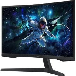 Samsung 27" Odyssey G5 G55C QHD Curved Gaming Monitor, 165Hz refresh rate and 1ms response time (MPRT), 1000R Curved Screen, AMD FreeSync, Middle East Version (New Launch) - LS27CG552EMXUE