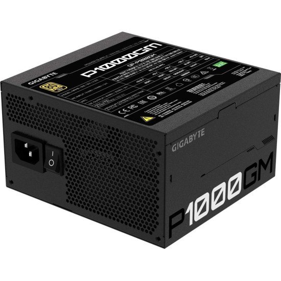 Gigabyte P1000GM, 1000W, 80 Plus Gold Certified, Fully Modular Power Supply