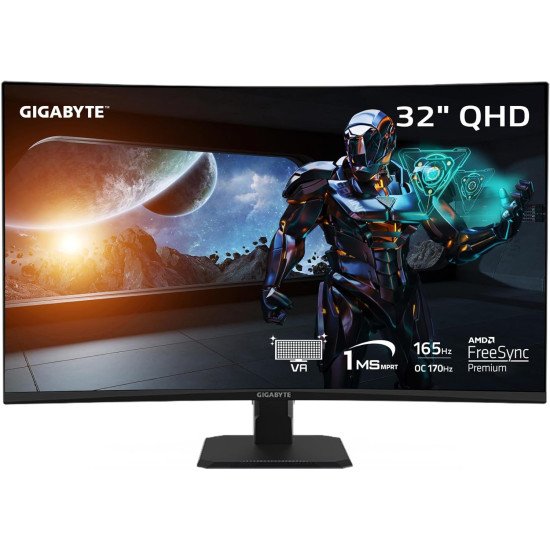 Gigabyte GS32QC 2K QHD (2560 x 1440) 1Ms 165Hz VA Curved