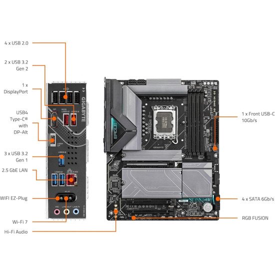 Gigabyte Z890 EAGLE WIFI7 LGA 1851 ATX Motherboard