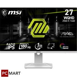 MSI MAG 274QRFW 27 Inch 2K WQHD Gaming Monitor - 2560 x 1440 Rapid IPS Panel, 180 Hz