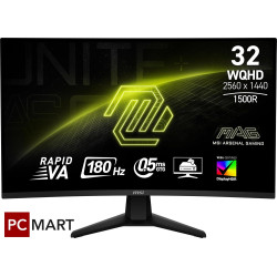 MSI MAG 32CQ6F 32 2K (2560x1440) 180Hz 0.5Ms, Rapid VA Curve, Monitor