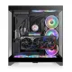 Thermaltake CTE E550 TG Mid Tower ATX Case; 3 Tempered Glass Panels; Hidden-Connector Motherboard Support; Three-Way VGA Installations; Dual Chamber Design