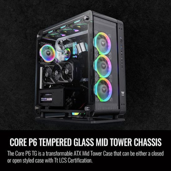 Thermaltake Core P6 Tempered Glass Mid Tower Chassis