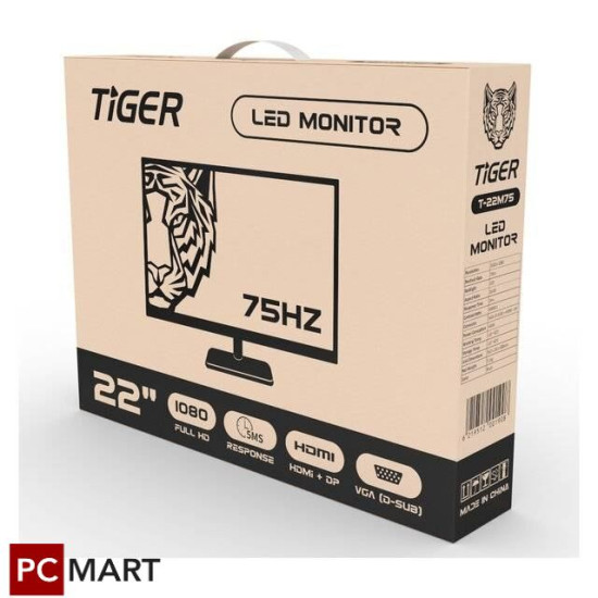 Tiger LED Monitor 75Hz 22" 1080 Full HD 5ms