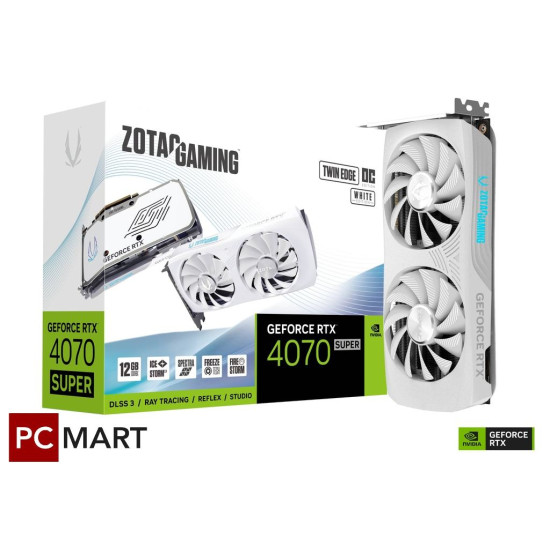 ZOTAC GAMING GeForce RTX 4070 SUPER TWIN EDGE OC WHITE Edition 12GB