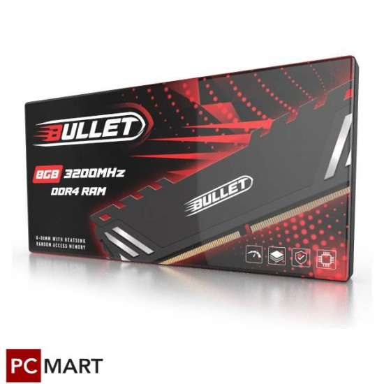 Bullet : DDR4 RAM (8GB-3200 MHz) - Black