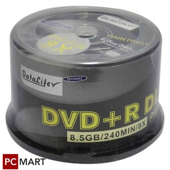 Datalife 8.5GB Printable DVD+R DL (50pcs Pack)