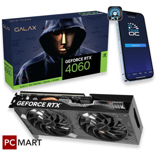 GALAX GeForce RTX™ 4060 1-Click 8GB OC 2X GALAX GeForce RTX™ 4060 1-Click 8GB OC 2X