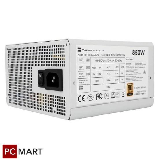 Thermalright 650W 80+ Gold (White) [TR-TG650S-W]