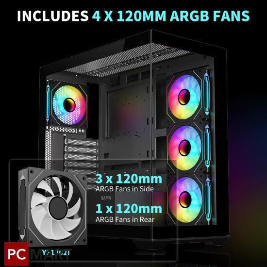 Sama SV01 Best Mid Tower ATX - Black (BTF) Sama SV01 Best Mid Tower ATX - Black (BTF)