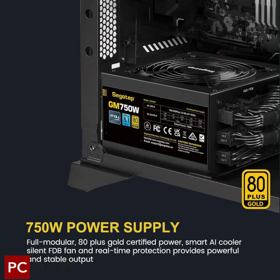 Segotep BN750W 750W Bronze 80+ Non Modular, PCIE 5.0 Segotep BN750W 750W Bronze 80+ Non Modular, PCIE 5.0