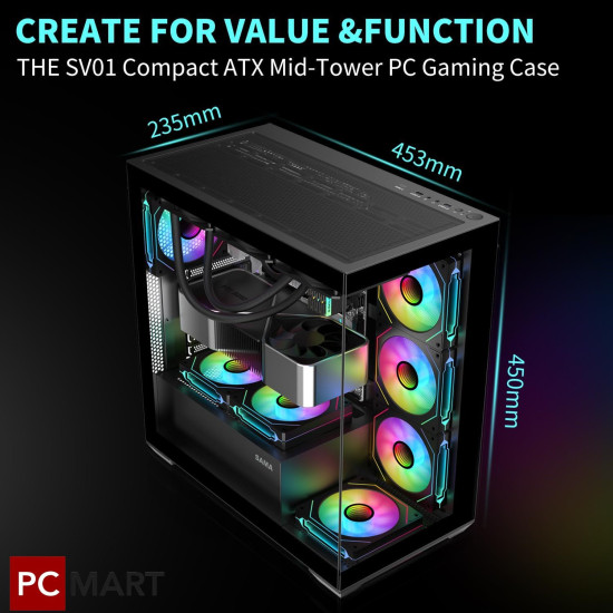 Sama SV01 Best Mid Tower ATX - Black (BTF) Sama SV01 Best Mid Tower ATX - Black (BTF)