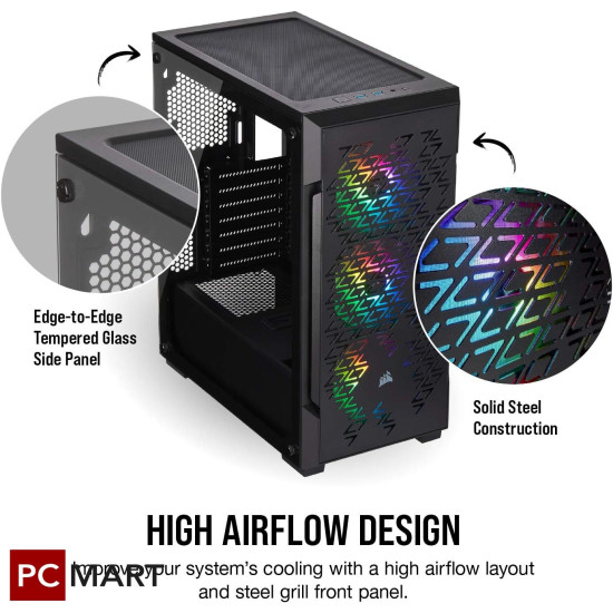 Corsair iCUE 220T RGB Airflow Mid-Tower Case Corsair iCUE 220T RGB Airflow Mid-Tower Case