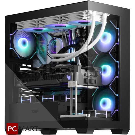 DarkFlash FT418 Mid Tower Case, 3 Fan - Black DarkFlash FT418 Mid Tower Case, 3 Fan - Black