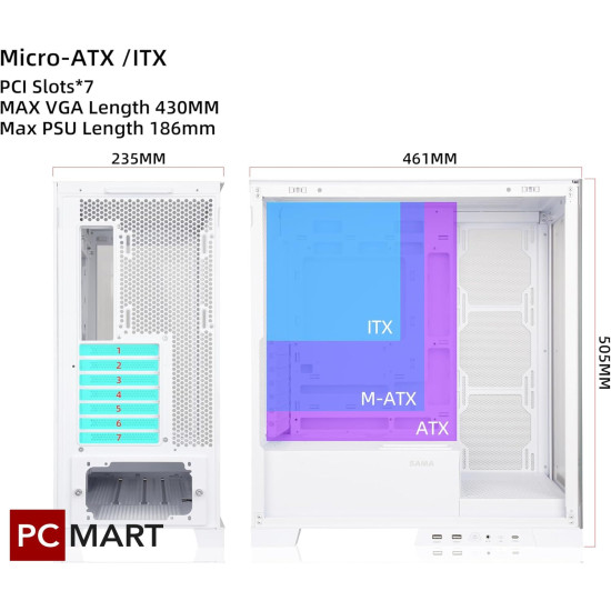 Sama Neview 2351 Mid Tower Case - White (BTF) Sama Neview 2351 Mid Tower Case - White (BTF)
