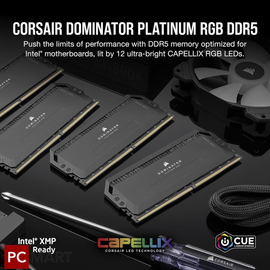 CORSAIR Dominator Platinum RGB 32GB (2x16GB) DDR5 6000MHz CL36 CORSAIR Dominator Platinum RGB 32GB (2x16GB) DDR5 6000MHz CL36