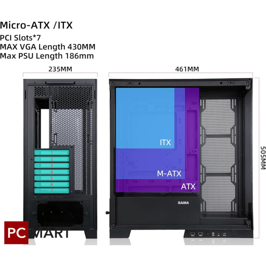 Sama Neview 2351 Mid Tower Case - Black (BTF) Sama Neview 2351 Mid Tower Case - Black (BTF)