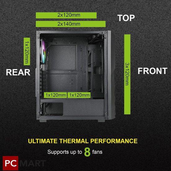 Raptor 290-XL ARCTIC HAWK RGB Mid Tower Case - Black Raptor 290-XL ARCTIC HAWK RGB Mid Tower Case - Black