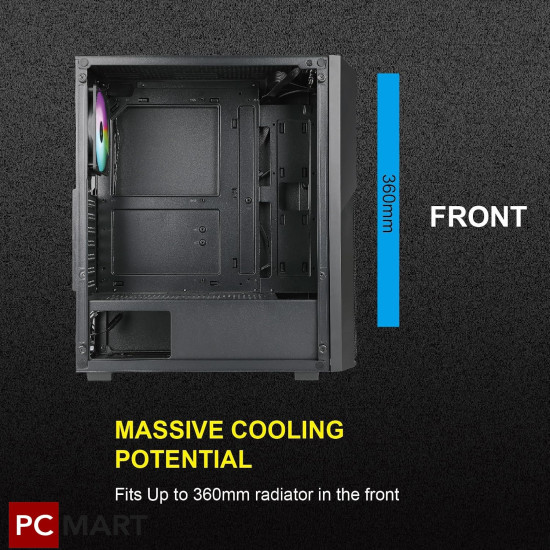 Raptor 290-XL ARCTIC HAWK RGB Mid Tower Case - Black Raptor 290-XL ARCTIC HAWK RGB Mid Tower Case - Black