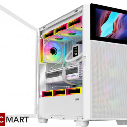 SAMA V Play 4367 Mid Tower Case ATX, With Monitor 7 inch - White (BTF)