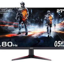 Acer Nitro VG270 M3 27 Inch Full HD Monitor with LED Backlight IPS Gaming I 0.5 Ms Response I 180Hz Refresh Rate I SRGB 99%, HDR 10 I 2xHDMI, 1xDP I Stereo Speakers I AMD Radeon Free Sync (Black)