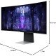 Samsung 34" Odyssey OLED G8 Gaming Monitor With Smart TV Experience, 0.03ms Response Time & 175Hz Refresh Rate, AMD FreeSync Premium Pro, IoT Hub & Voice Assistants - LS34BG850SMXUE