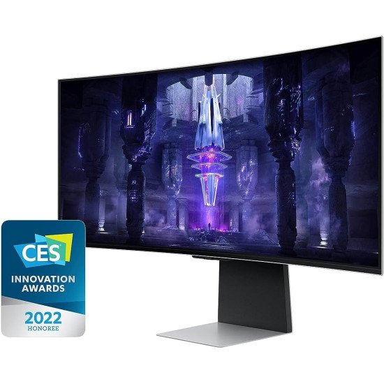 Samsung 34" Odyssey OLED G8 Gaming Monitor With Smart TV Experience, 0.03ms Response Time & 175Hz Refresh Rate, AMD FreeSync Premium Pro, IoT Hub & Voice Assistants - LS34BG850SMXUE