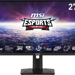 MSI MAG274UPF, 27" 3840 x 2160 (UHD), 4K Rapid IPSGaming Monitor, 1 ms, 144Hz, FreeSync Premium, HDR400, G-Sync Compatible, HDMI, DisplayPort, Tilt, Swivel, Pivot and Height Adjustable.,Black